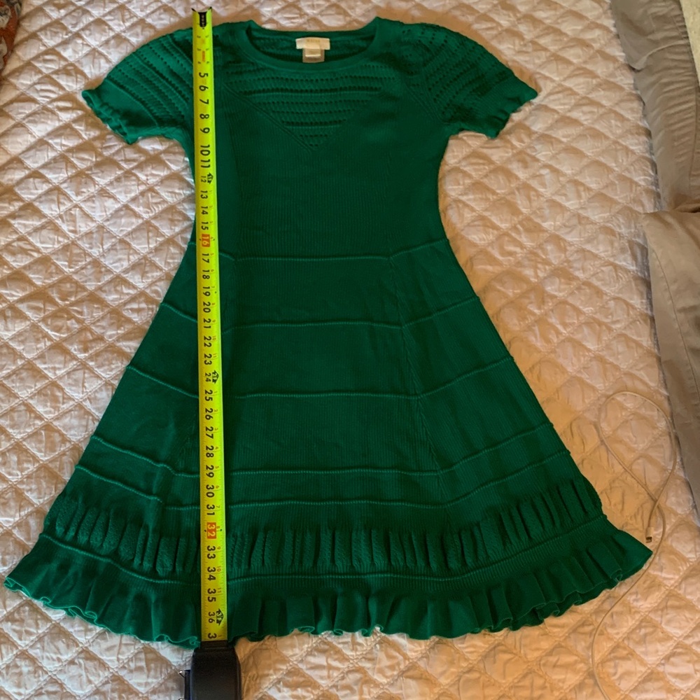 Maeve-Anthropologie Green Knit Midi Dress - Picture 8 of 9